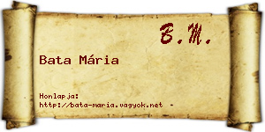 Bata Mária névjegykártya
