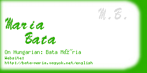 maria bata business card